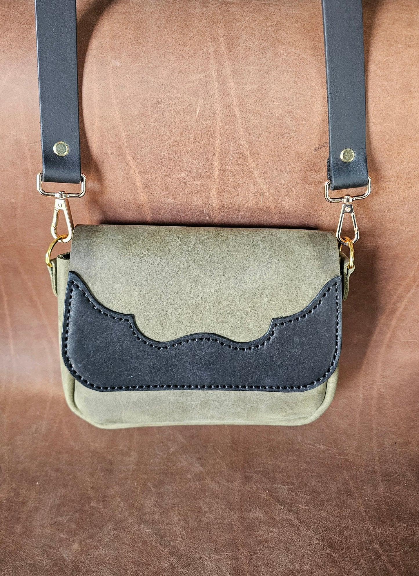 Green Mini Western Saddle Bag