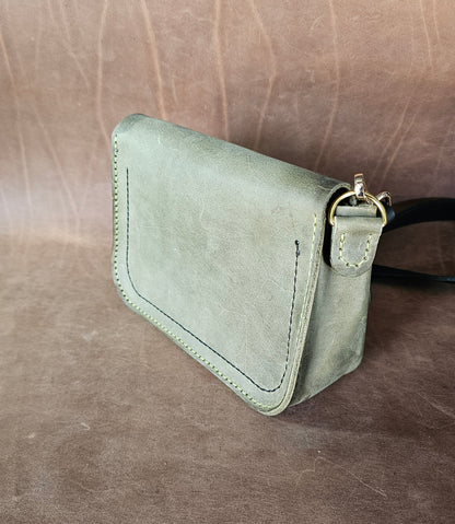Green Mini Western Saddle Bag
